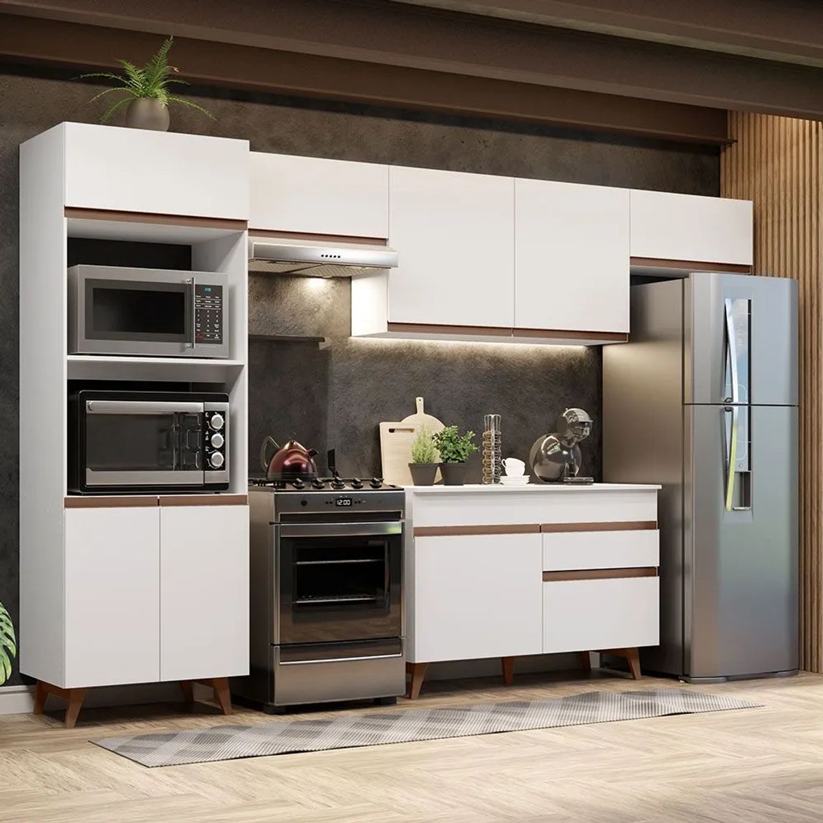 MADESA - Cocina Integral Reims 3.30 m con Encimera Blanco 01