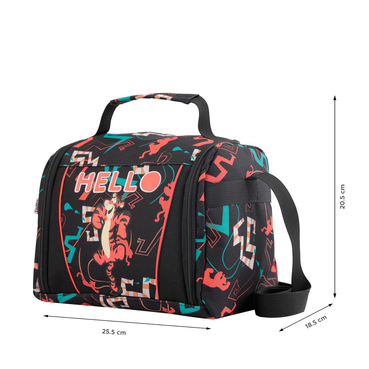 TOTTO - Lonchera con Aislamiento Térmico Tigger Negra