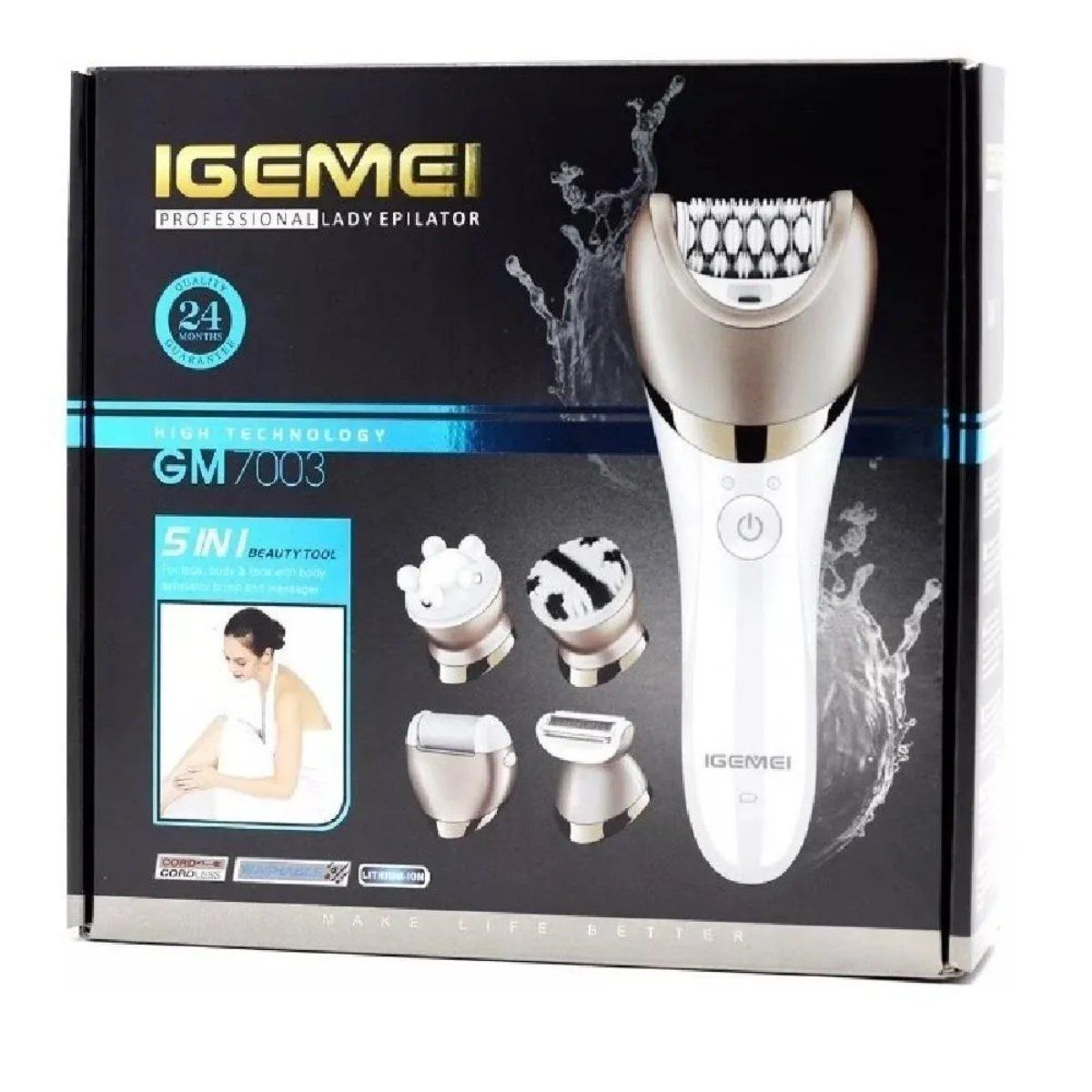 GEMEI - Depiladora Eléctrica Para Mujer Gemei 5 En 1 New Editio