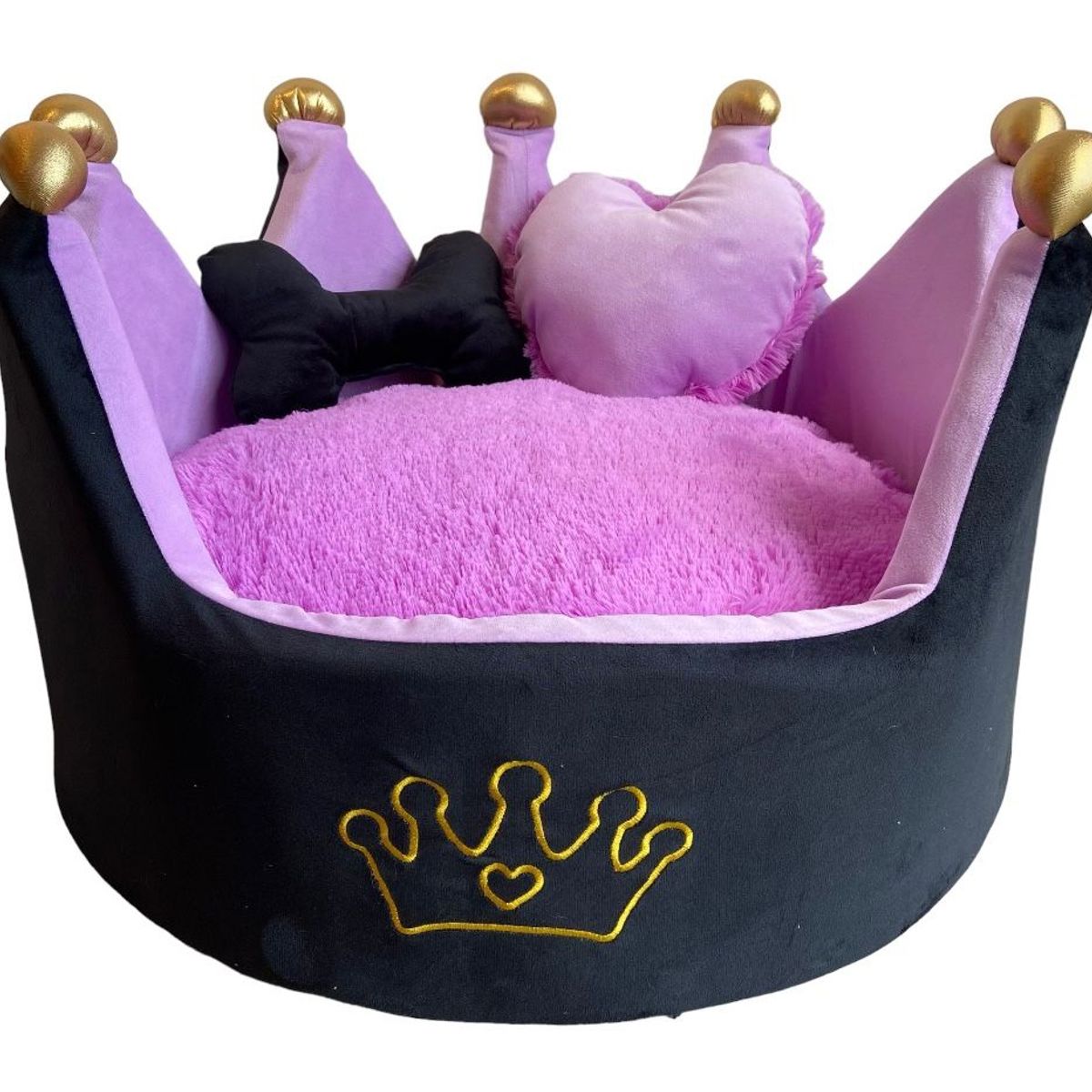 GENERICO - Cama Corona Negra con Lila M