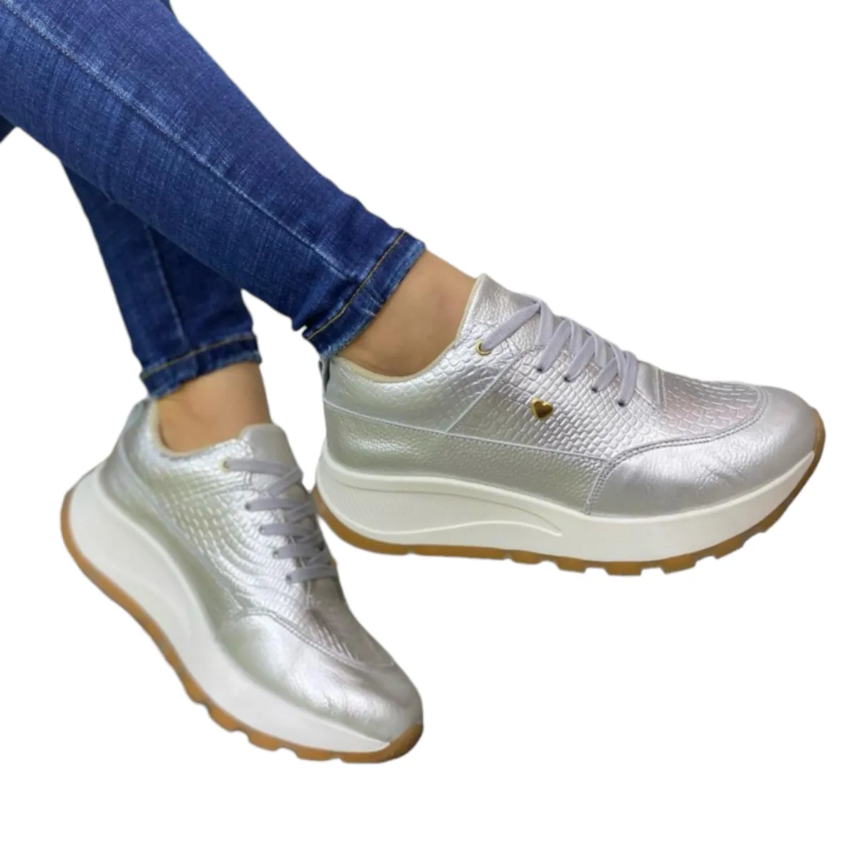 EVEGONZ - Tenis Deportivo en Cuero Zapato Cómodo Mujer