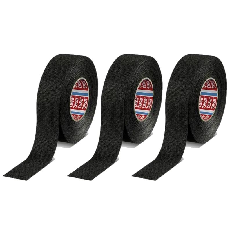 TESA - Pack x3 Cintas De Tela Automotor Fleece Amarre 9mmX15m Tesa