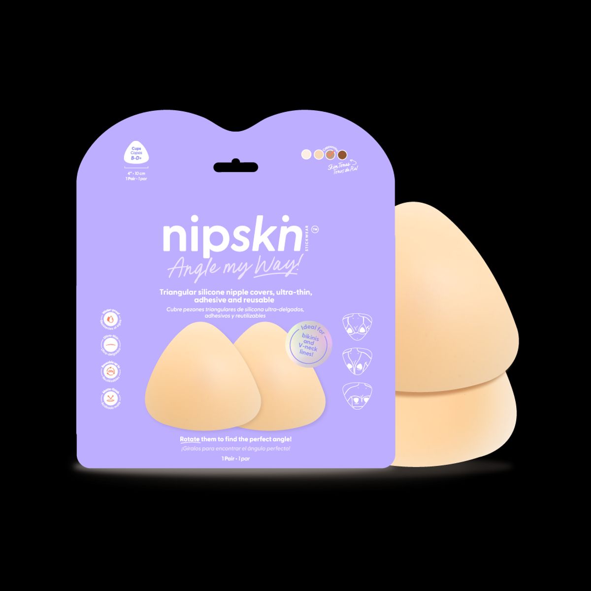 NIPSKIN - Cubre Pezón Triangular de Silicona Reutilizables