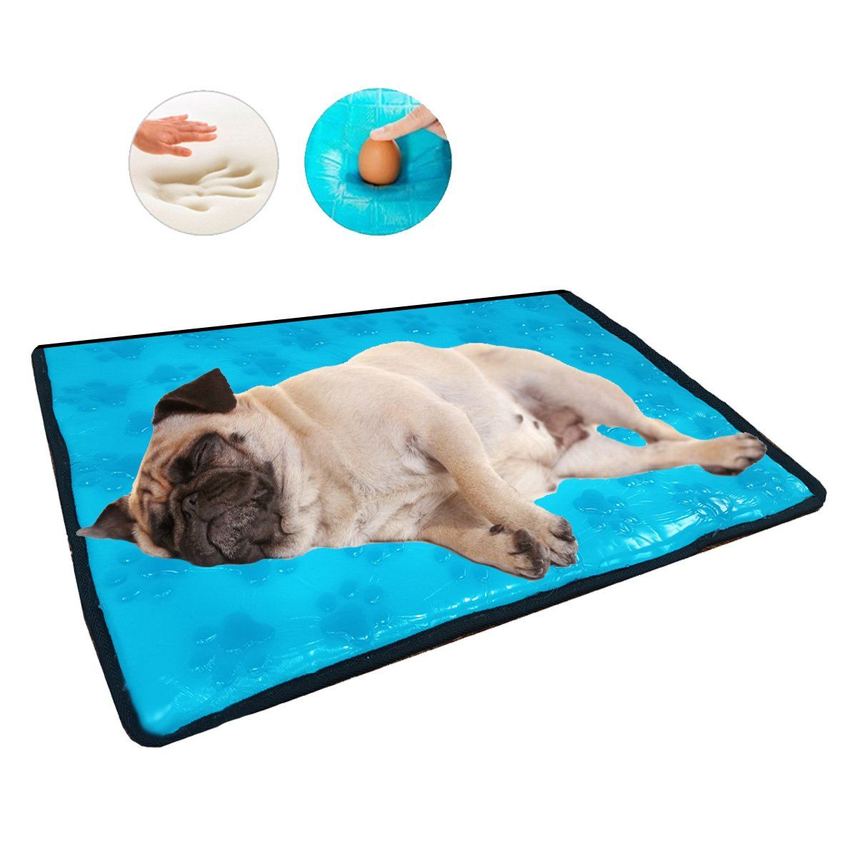 TECHCONFORT - Cama Pad Gel Tapete enfriamiento Memory GEL Mascotas