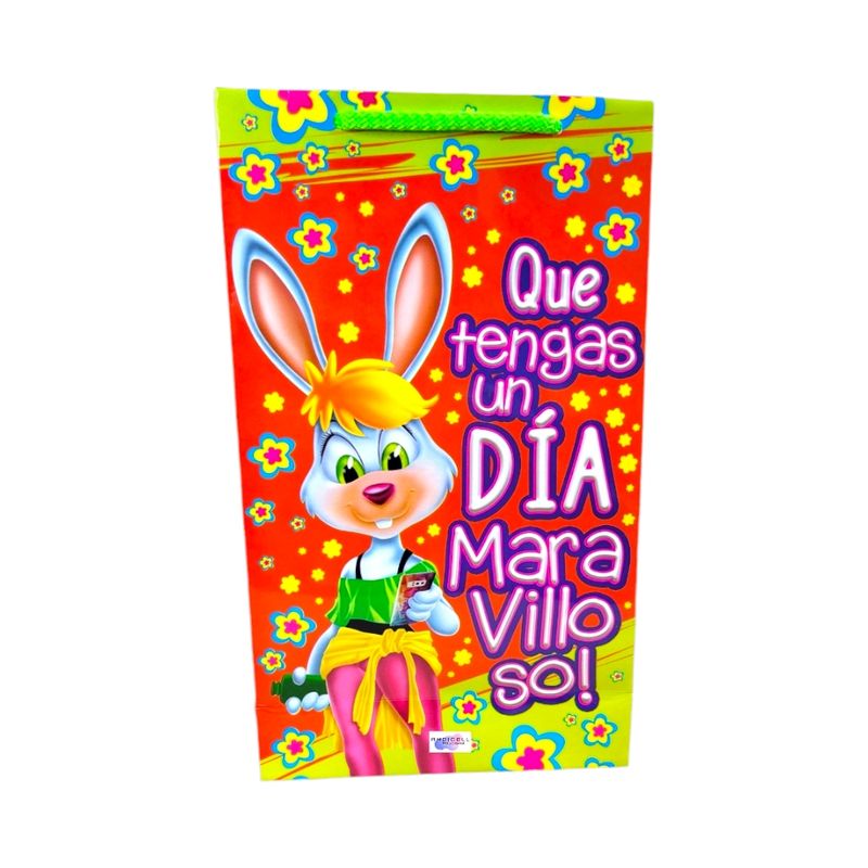 GENERICO - Bolsa de Regalo Obsequio Pequeña Decorada 28 x 16 cm