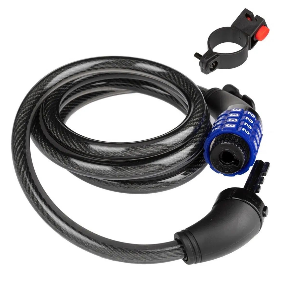 SPORT FITNESS - CANDADO CABLE  ESPIRAL  CON CLAVE 10X150