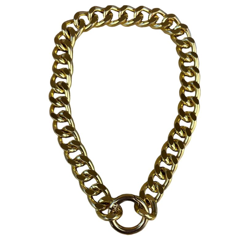 GENERICO - Collar Cadena Cubana En Rodio Dorada Xs Para Mascotas