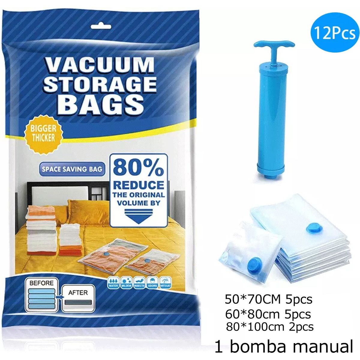 ONE PIXEL - Bolsas De Almacenamiento Al Vacio 12 Bolsas One Pixel