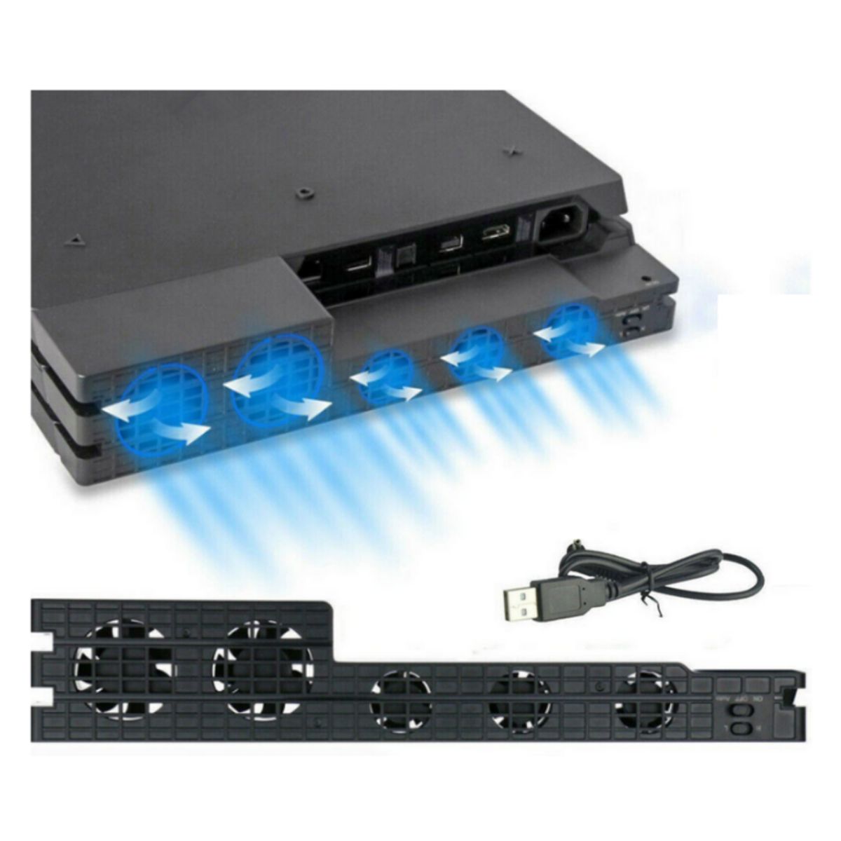 GENERICO - Ventilador Cooler Refrigeración Soporte para Sony PS4 Pro.