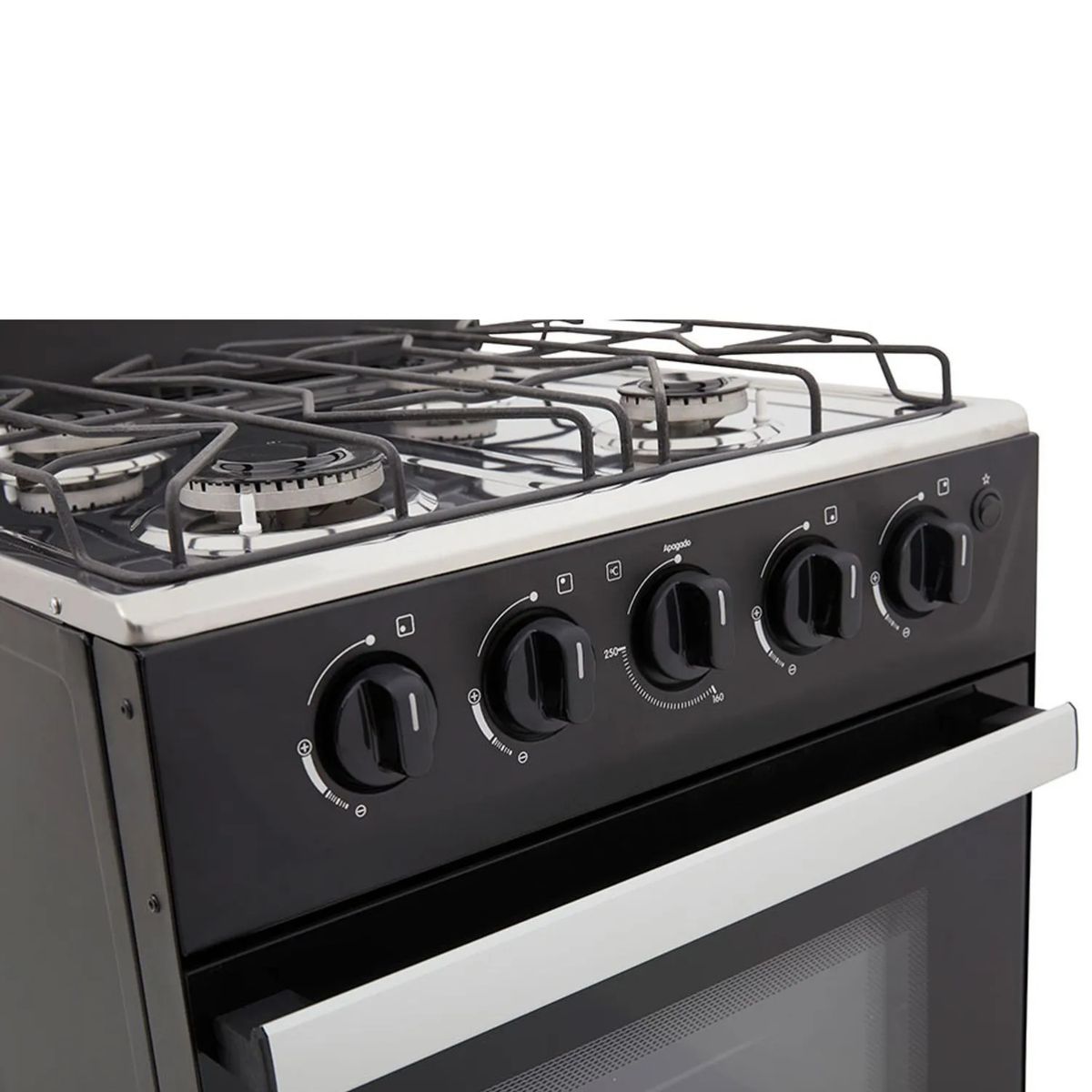 HACEB - Estufa de Piso HACEB 4 Puestos Con Horno  50Torre Negro