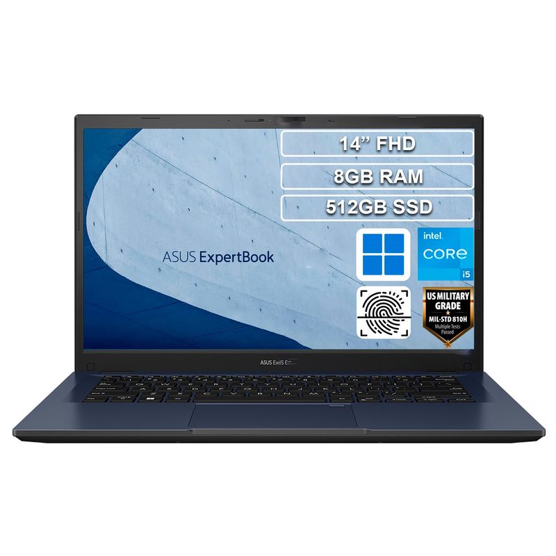 ASUS - Portátil Asus B1402CBA Core i5 1235U  8GB 512GB FHD 14 ExpertBook B1 Win 11