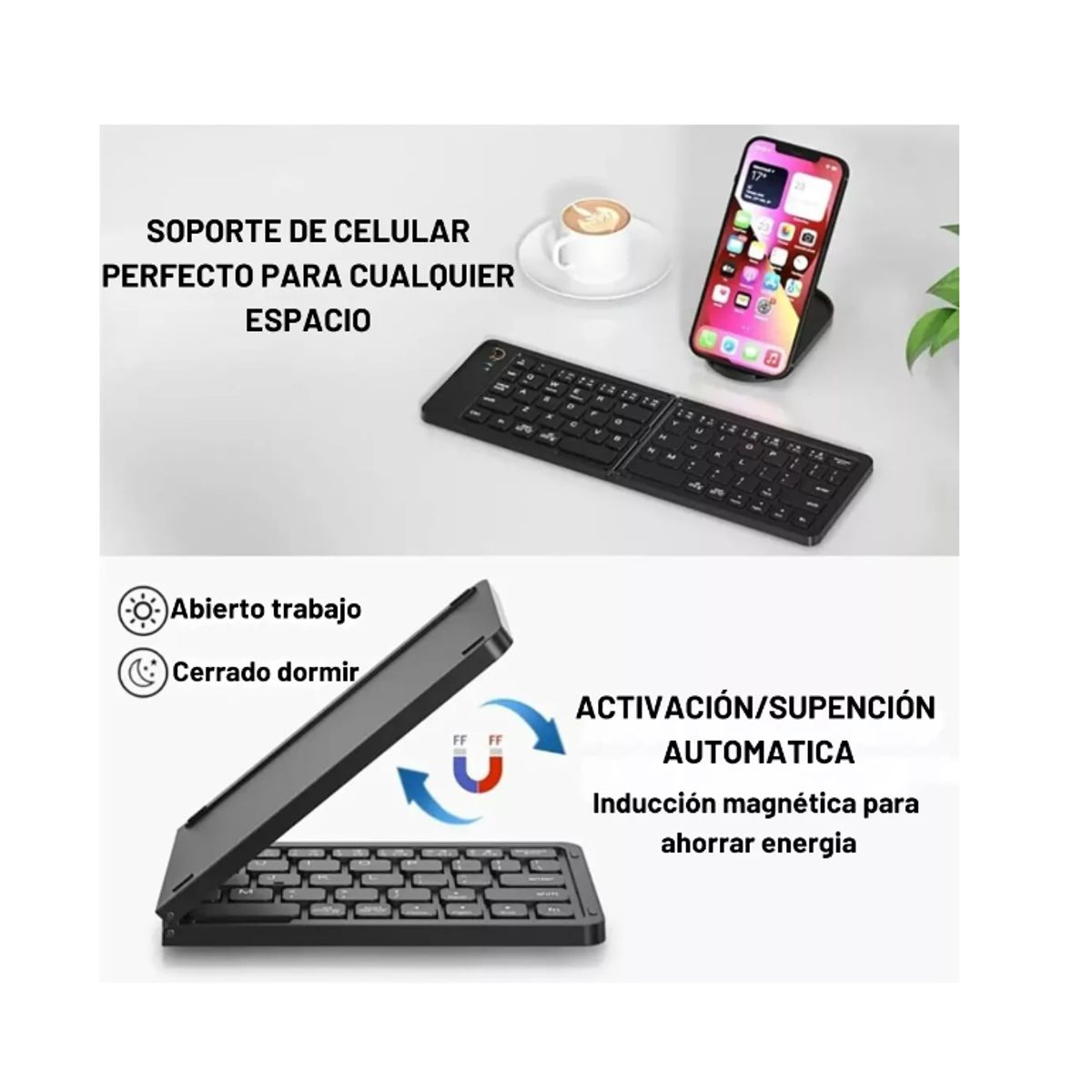 SHEN HUANG - Teclado Plegable Inalambrico Bluetooth Mini Windows
