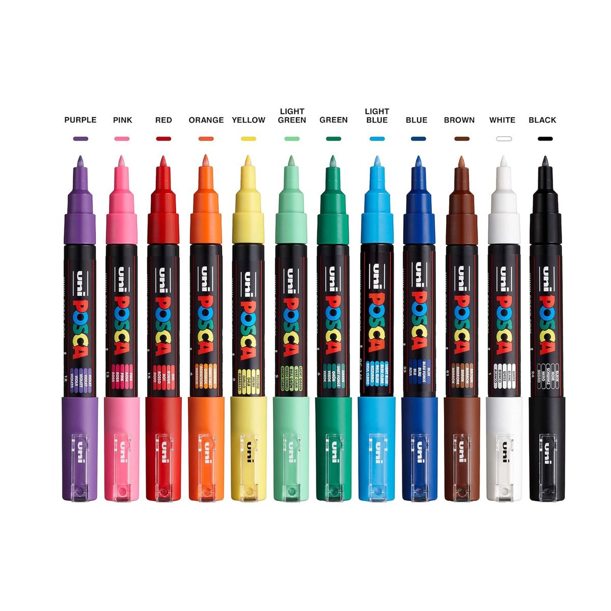 POSCA - Uni-posca Marcadores De Pintura 12 Unid - Punta Extra Fina