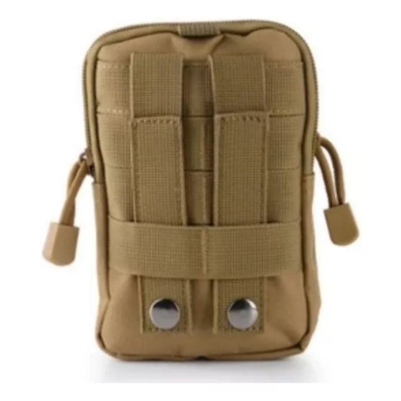 GENERICO - Bolso Canguro Tactico Militar Viaje Cinturon Celular Caqui