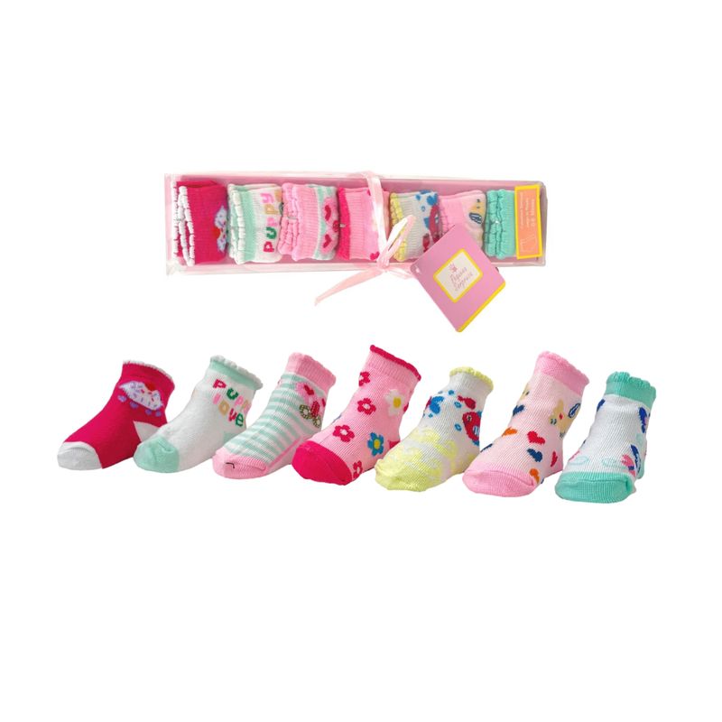 MUNDO BEBE - Medias Para Bebés En Caja Para Niña  X7 Pares_.