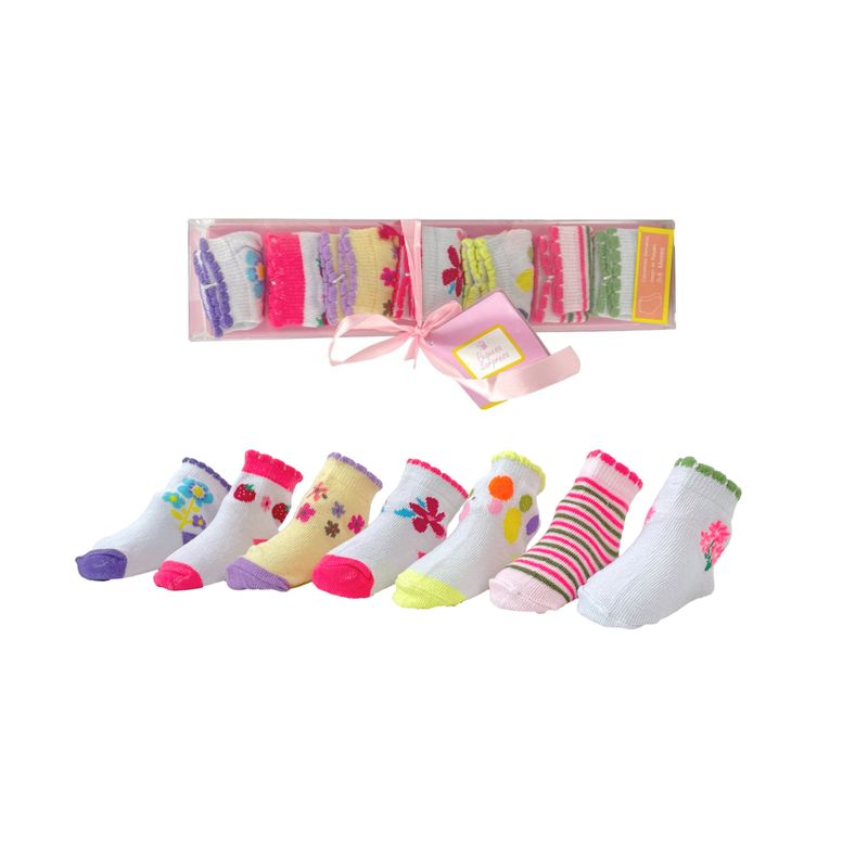 MUNDO BEBE - Medias Para Bebés En Caja Para Niña  X7 Pares_.