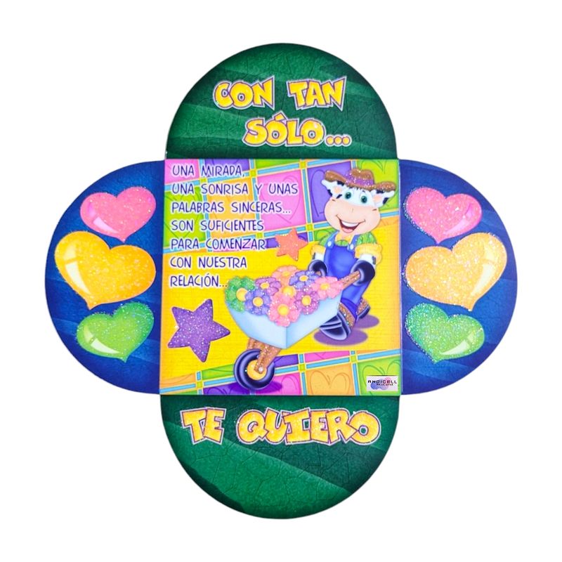 GENERICO - Tarjeta de Regalo Armable con Mensaje Te Quiero