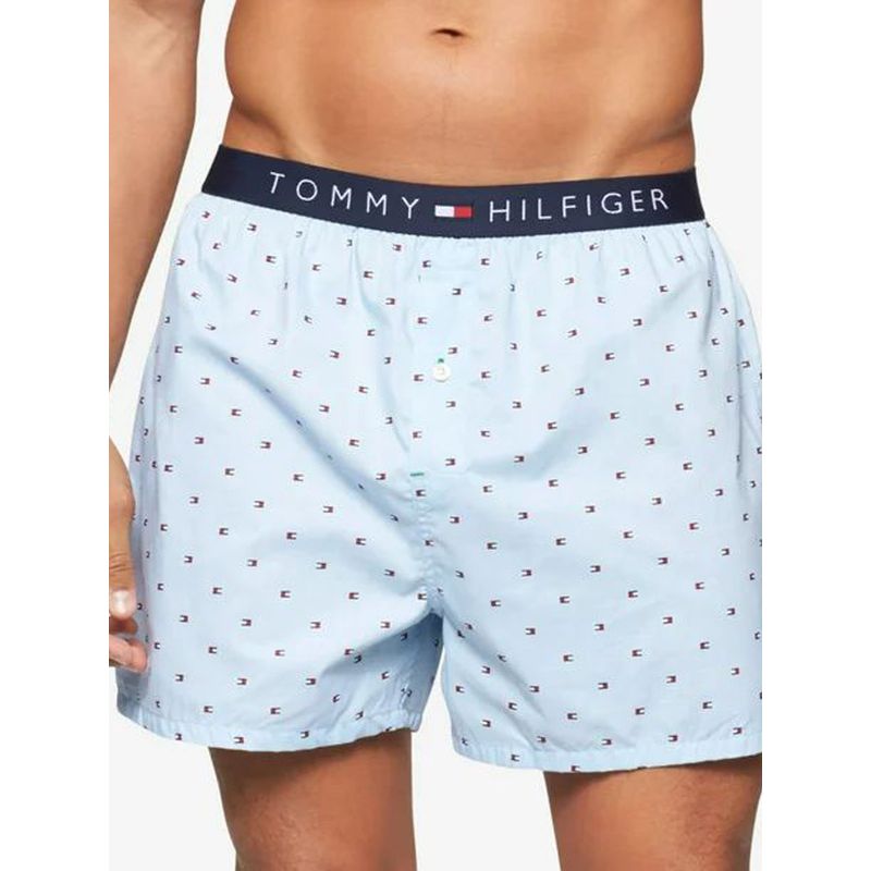TOMMY HILFIGER - Boxer Suelto Celeste con diseño de banderas Tommy Hilfiger