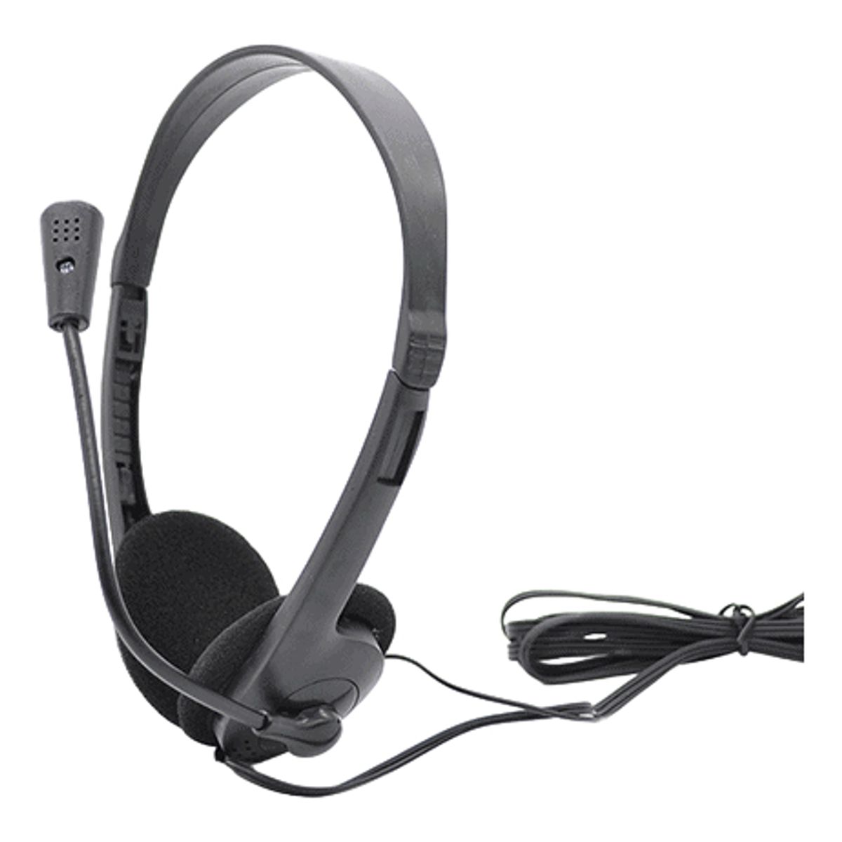 JALTECH - Diadema Audífonos Micrófono Basic Auricular Trabajo Casa Pc.