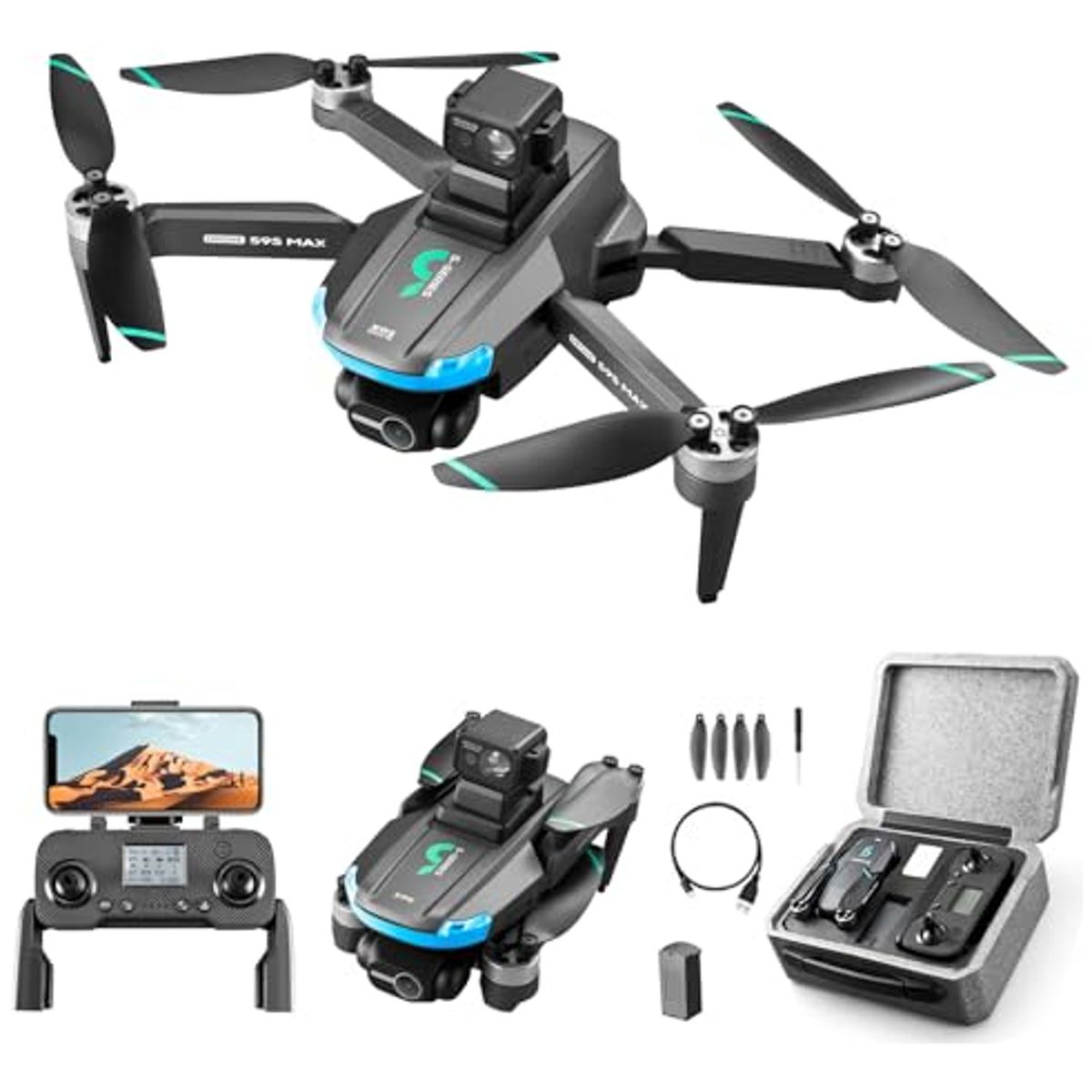 GENERICO - Drone Vuelo Inteligente Plegable Wifi Cámara 1080p Hd Optico.