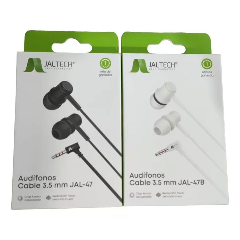 JALTECH - Audífonos Cable 35mm Control Llamada Mano Libre Entrada Aux