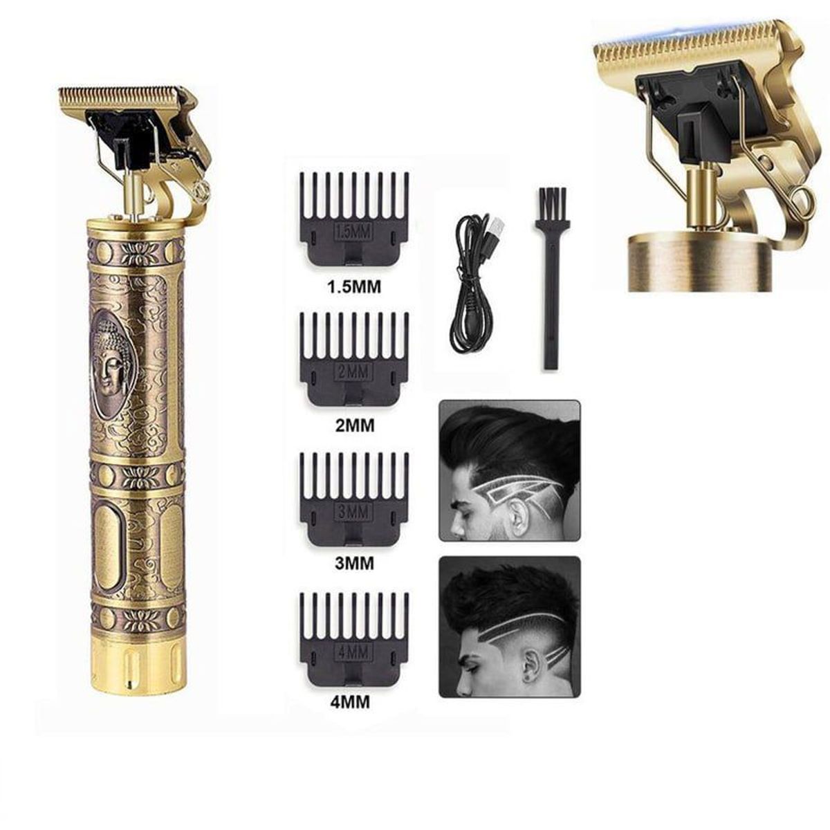 GENERICO - Maquina Patillera Barbera Buda BZ-T99 Profesional Recargable