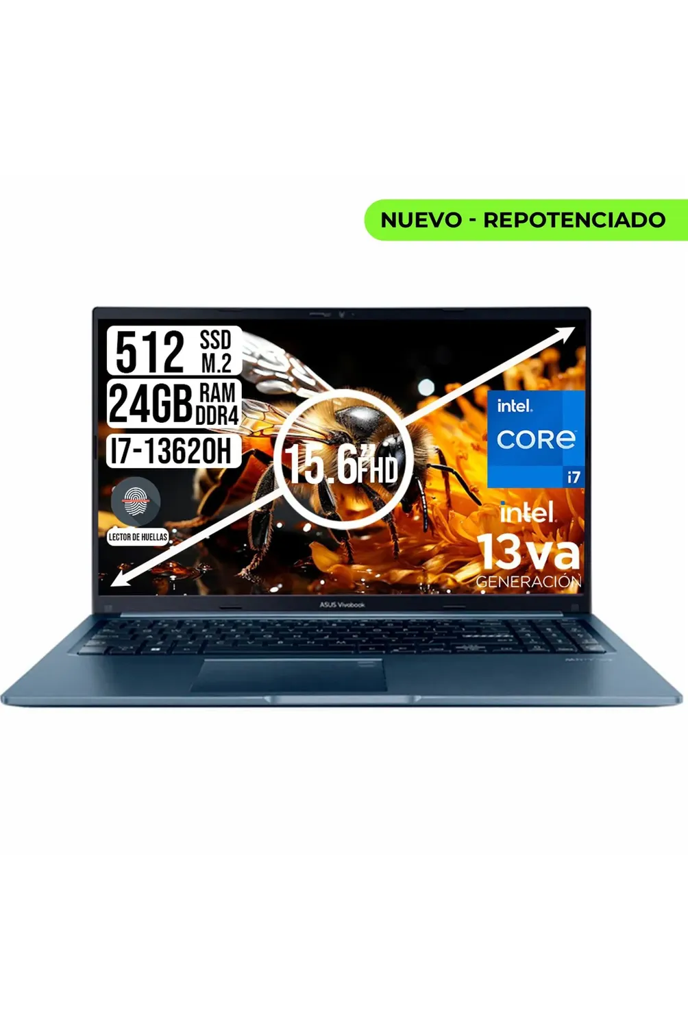 PORTATIL ASUS VIVOBOOK INTEL CORE I7-13620H SSD 512GB RAM 24GB