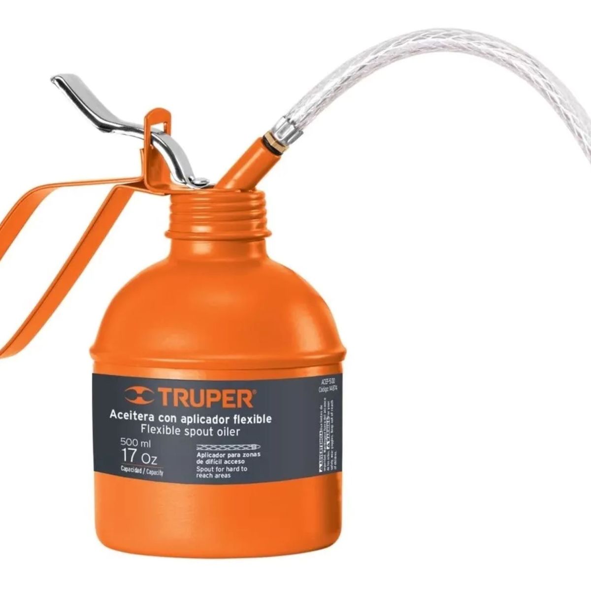 TRUPER - Aceitera Manual Punta Flexible 300ml Profesional