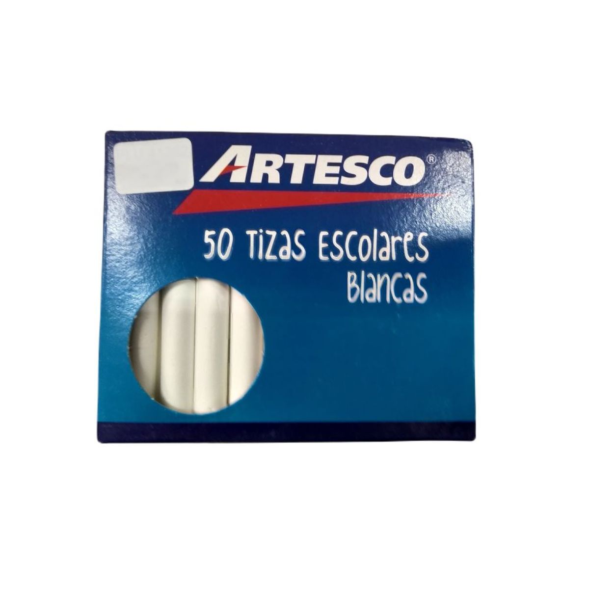 ARTESCO - Tiza Tablero Redonda Blanca X 50 Unid Artesco