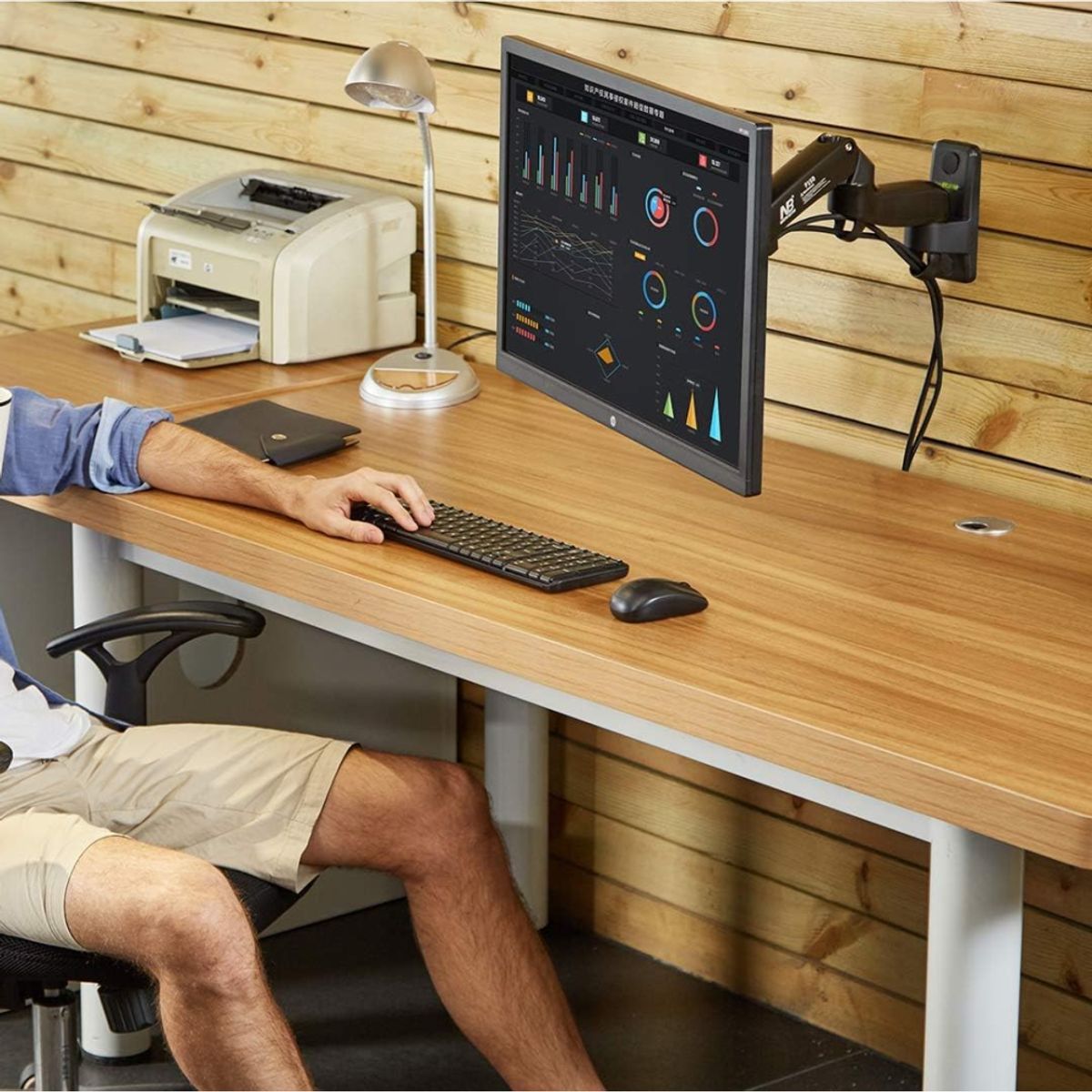 NORTH BAYOU - Soporte Para Monitor Ajustable 17 A 35 Pulgadas Nb F150