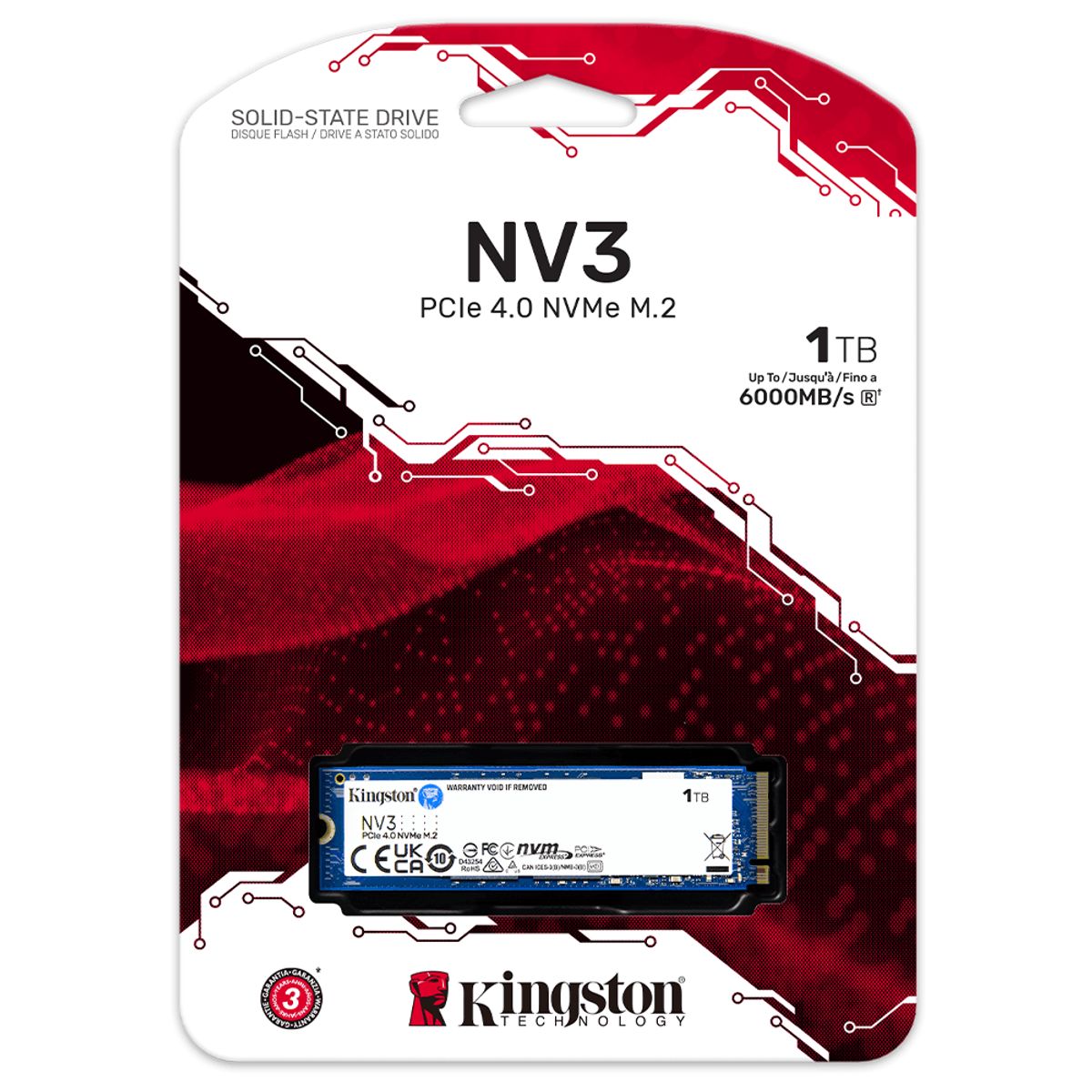 KINGSTON - Unidad Sólida M2 Kingston NV3 1TB 60004000 MBs