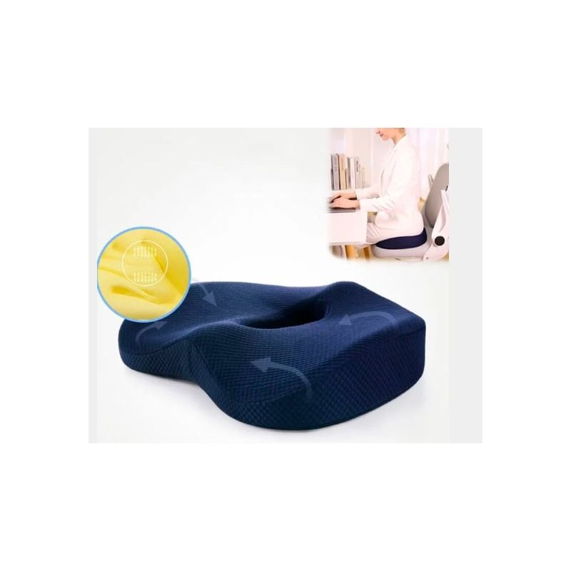 GENERICO - Cojin Ortopedico Para Silla Carro Oficina Coxis Espalda