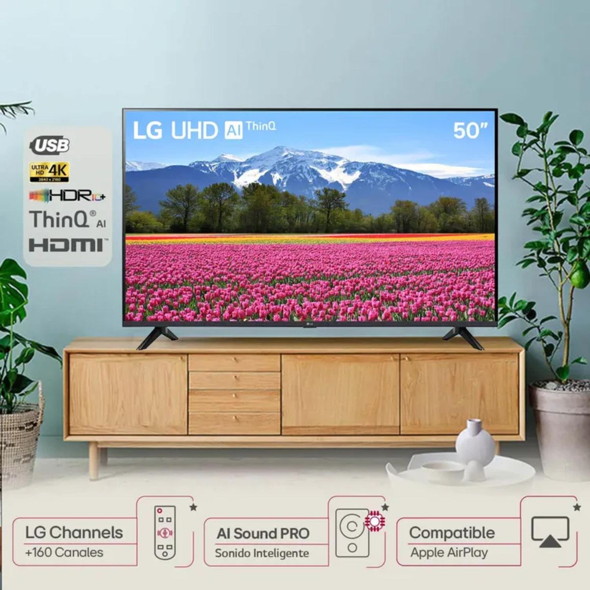 LG - Televisor LG 50 Pulgadas Smart Tv 4K UHD LED 50UR
