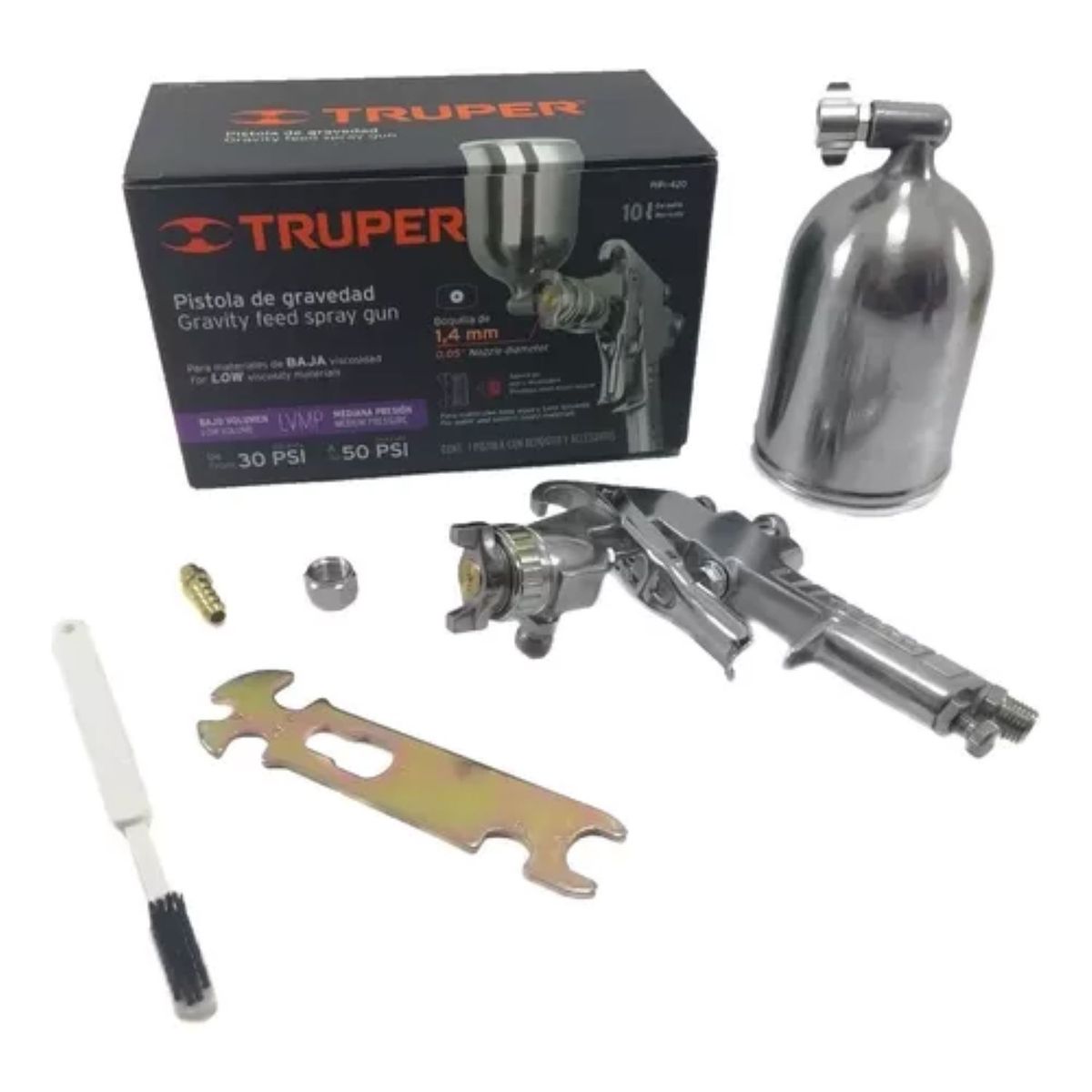 TRUPER - Aerografo Vaso Aluminio De 400ml Truper