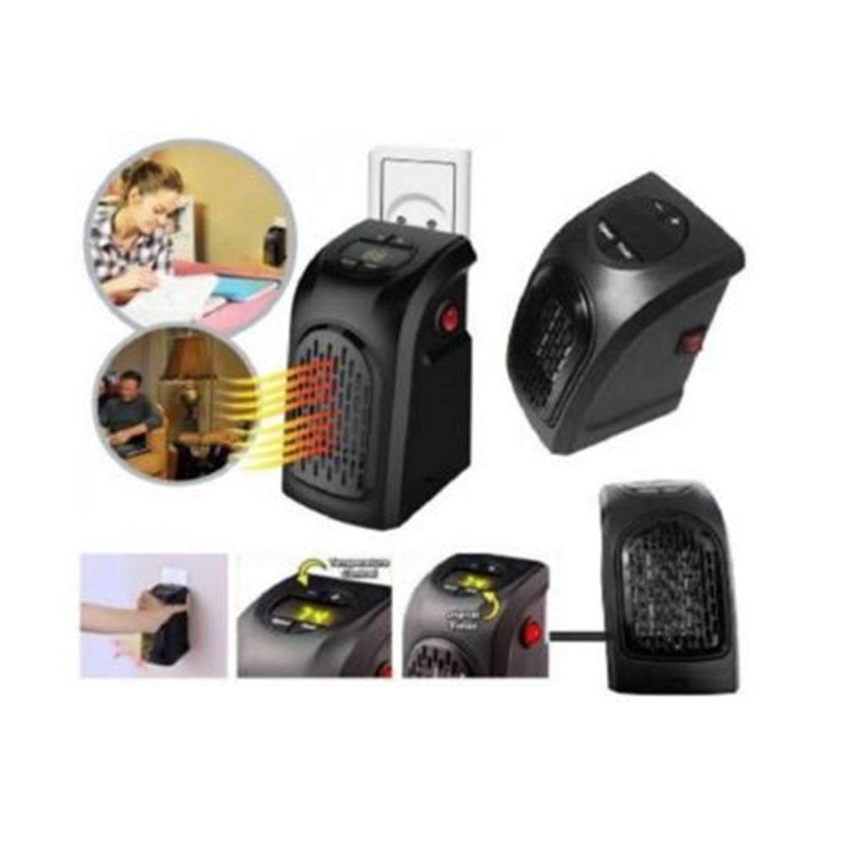 GENERICO - Calentador De Ambiente Calefactor Temporizador Handy Heater