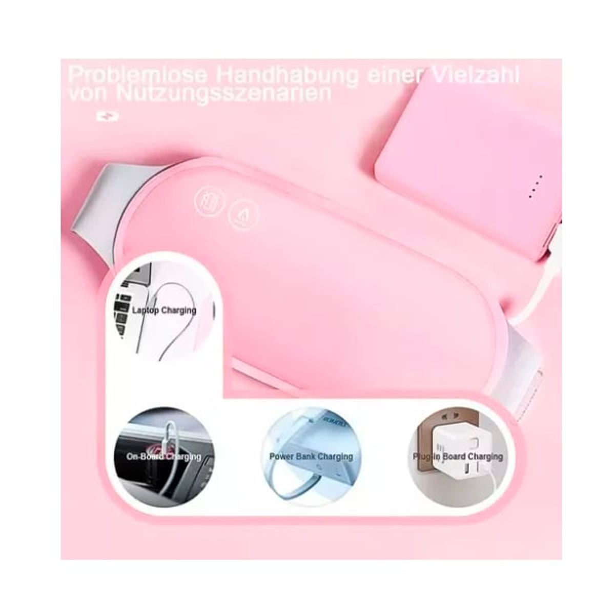 GENERICO - Masajeador Abdominal Recargable Térmica Menstrual Cólicos