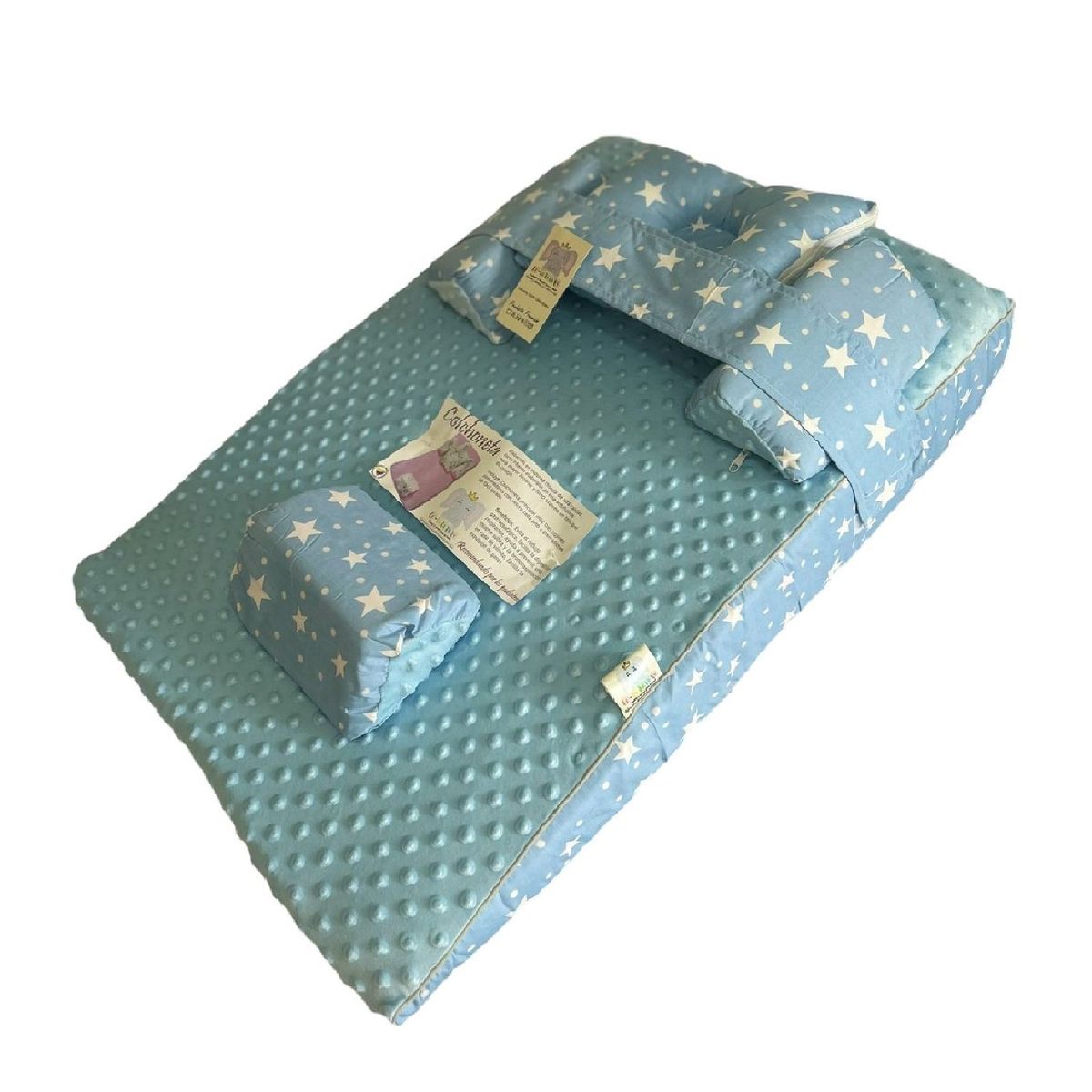 GENERICO - Colchoneta Cojin Antireflujo 75x50cms + Almohada Para Bebe