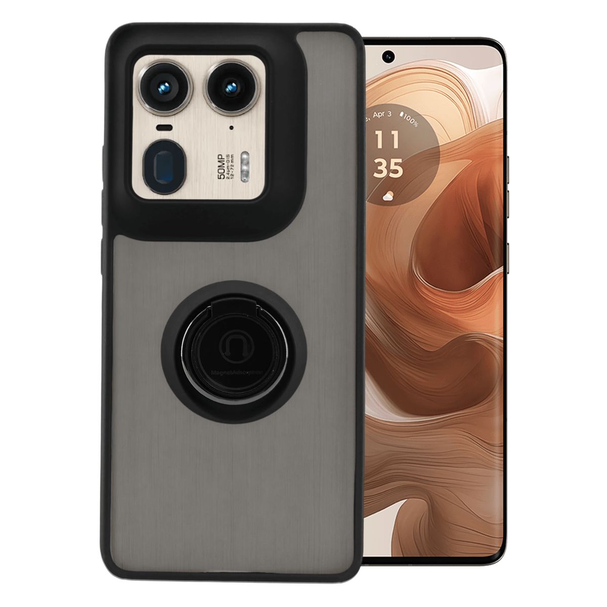 GENERICO - Funda Estuche Anti Golpes Mate Compatible Motorola Edge 50 Ultra Negro