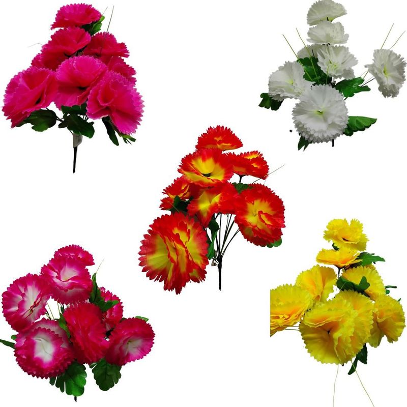 MAZUGI - Ramo Clavel Flores Artificiales Decoración