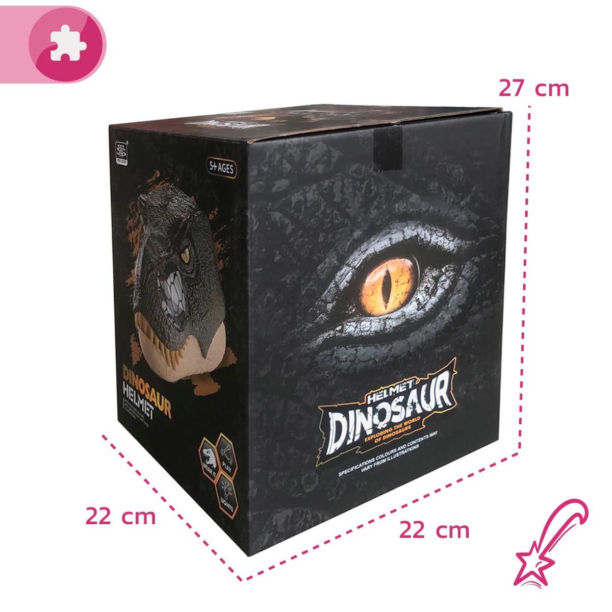 ENFANT'ASY - Máscara De Dinosaurio Realista Movimiento Luces Y Sonido