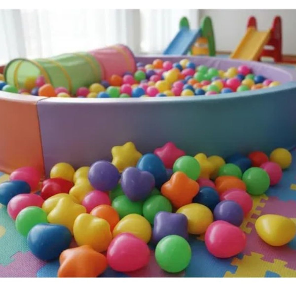 INFANTILES CAJUROMIX - Pelotas Piscina Mágica En Forma De Corazón Estrella Y Pelota