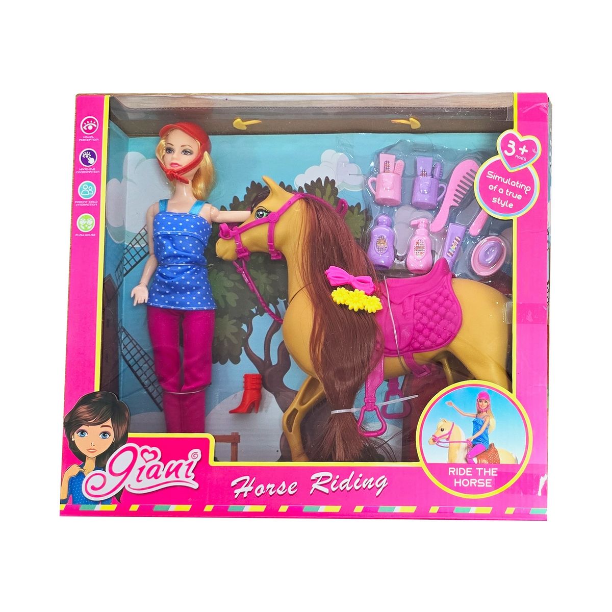 GENERICO - Muñeca Princesa Peine Pony Caballo Accesorios Juguete Niña