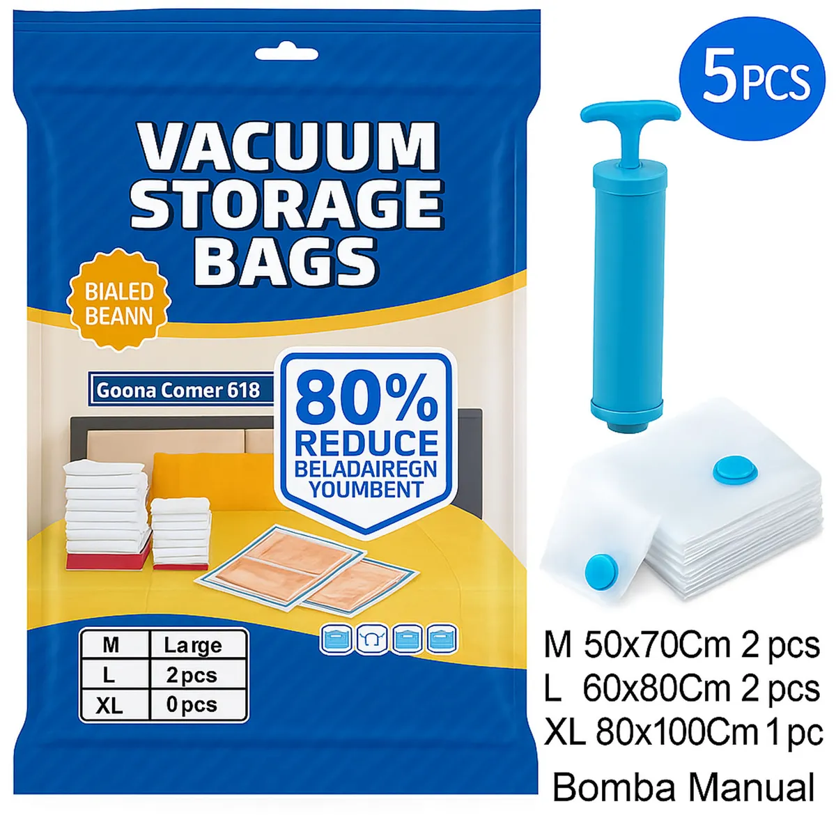 ONE PIXEL - Bolsas De Almacenamiento Al Vacio 5 Bolsas One Pixel