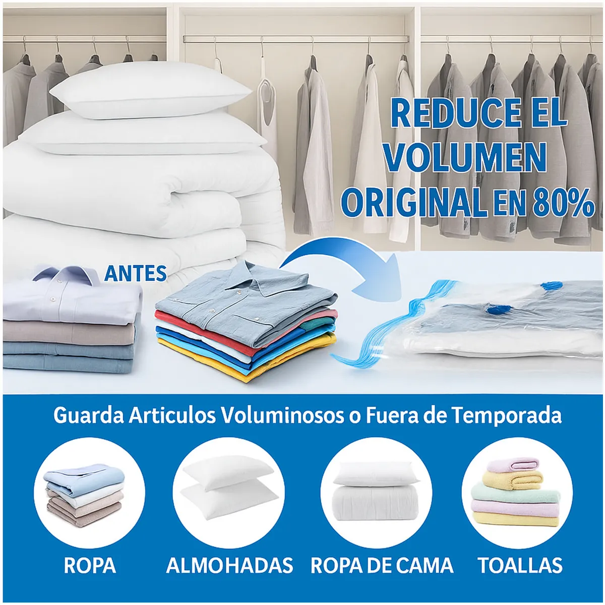 ONE PIXEL - Bolsas De Almacenamiento Al Vacio 5 Bolsas One Pixel
