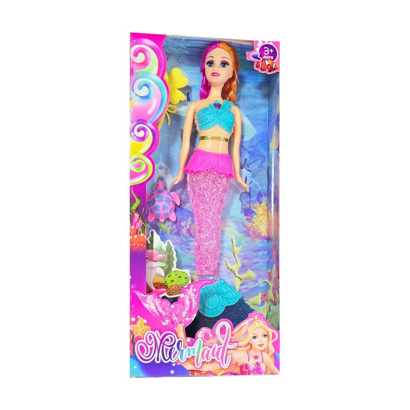 GENERICO - Muñeca Sirena Cola Multicolor Luces Juguete Niñas