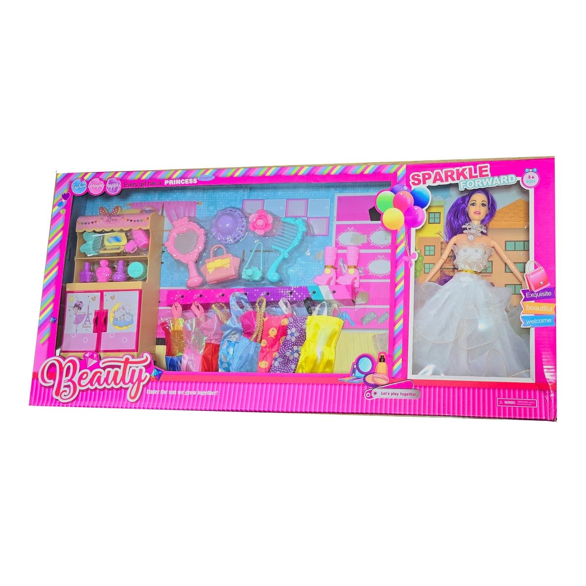 GENERICO - Muñeca Vestido Accesorios Tocador Vestidos Botas Juguete