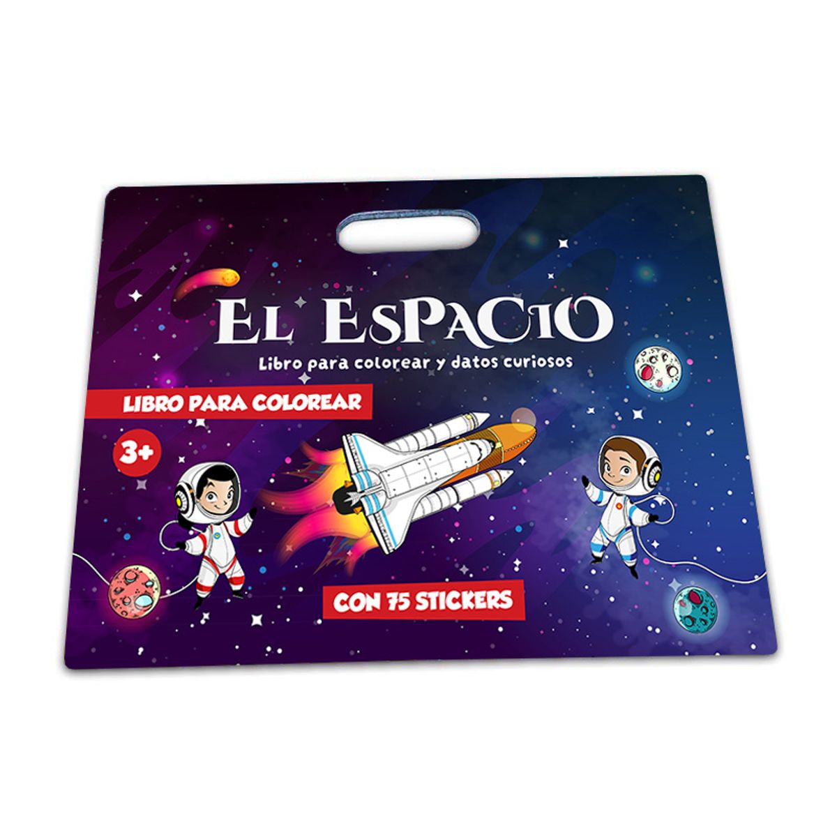 JUGANDO Y EDUCANDO - Libro Para Colorear Con Sticker El Espacio Para Niños