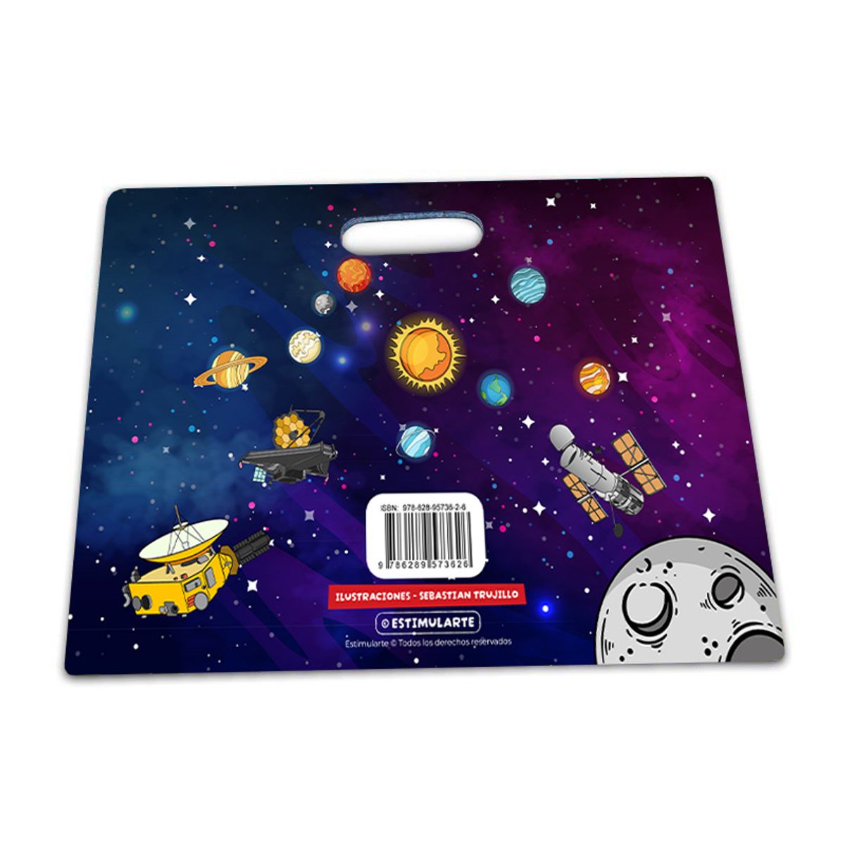 JUGANDO Y EDUCANDO - Libro Para Colorear Con Sticker El Espacio Para Niños