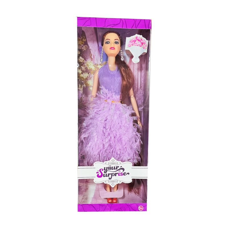 GENERICO - Muñeca Vestido Flecos Multicolor Juguete Niñas