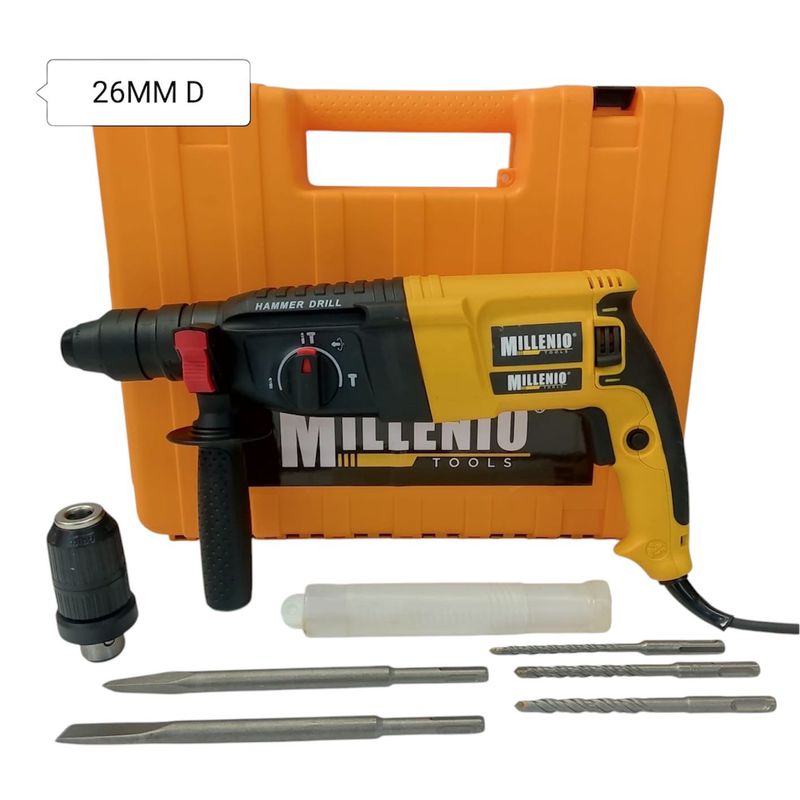 ART CO - Taladro Rotomartillo Doblemandril Perforador Estuche